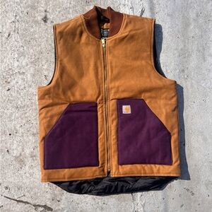 Carhartt Brown and Purple Vest
